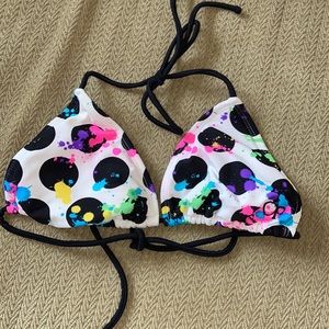 OP Triangle bikini top drawstring Sz S (3-5) bathing suit